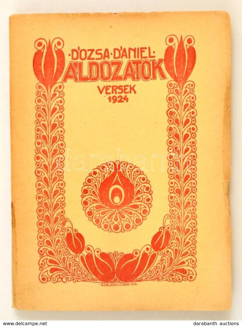 Dózsa Dániel: Áldozatok. Versek. Bp., 1924, Sugár Nyomda Budafok. Kopott Gerincű Papírkötésben, Felvágatlan Példány. - Non Classés