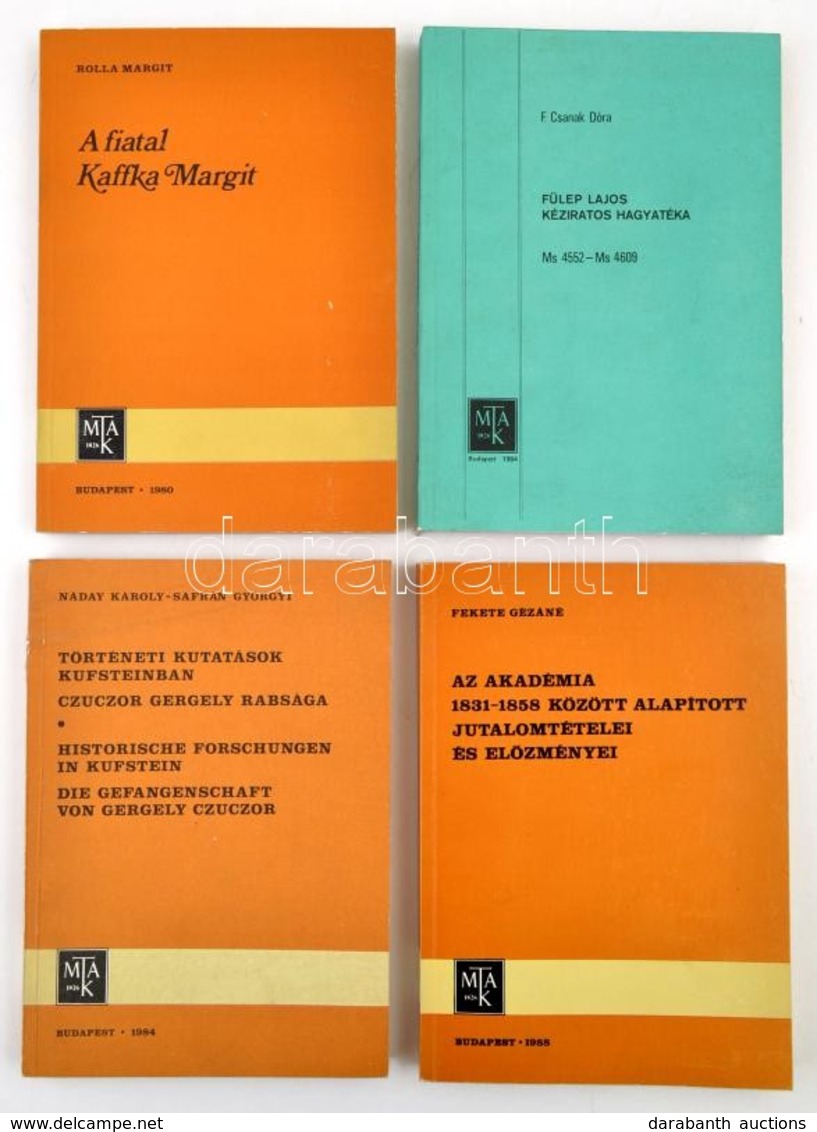 Magyar Tudományos Akadémia Könyvtárának Közleményei 3 Kötete: 
Fekete Gézáné: Az Akadémia 1831-1858 Között Alapított Jut - Unclassified