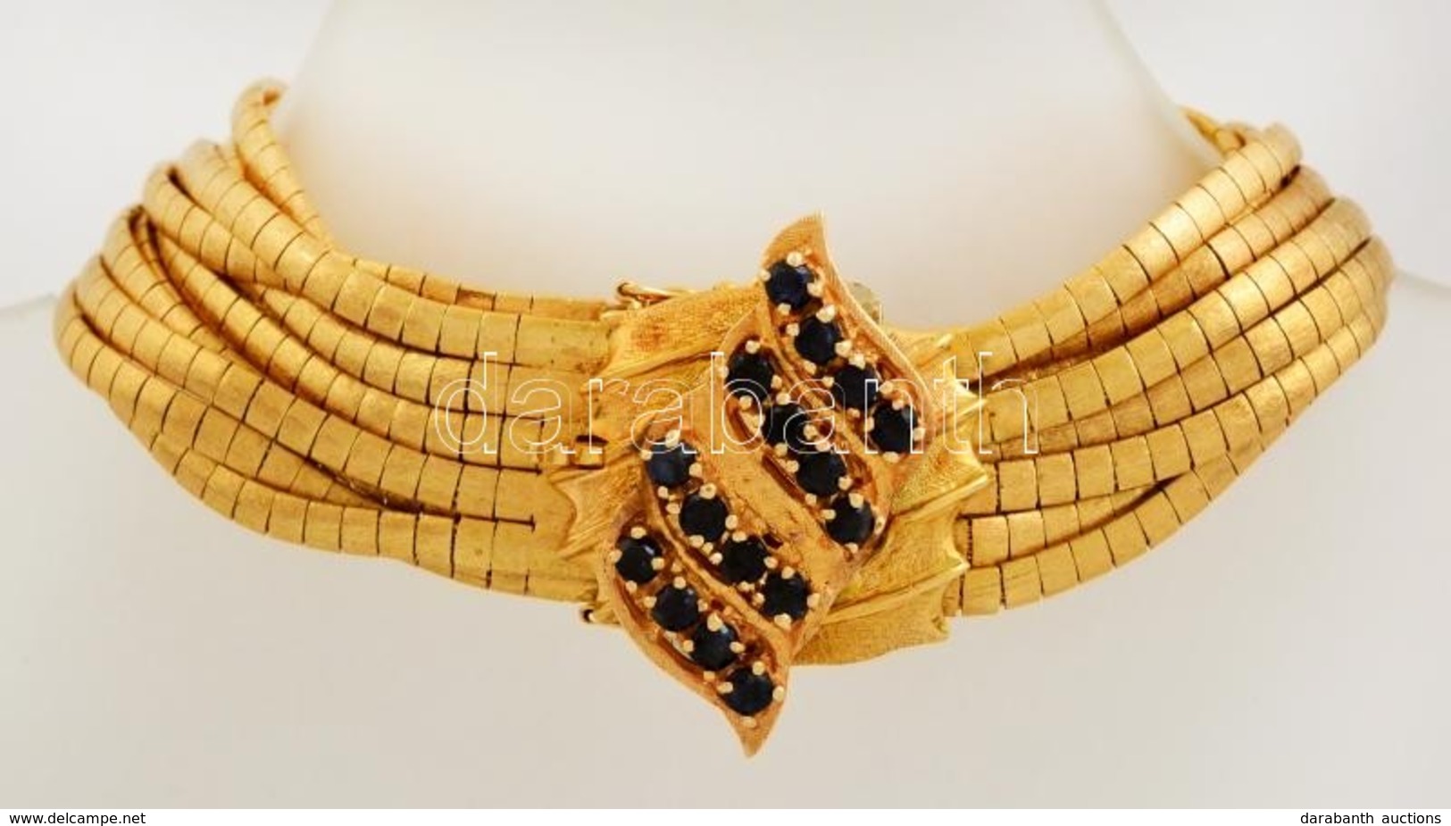 Több Soros 18K Arany Karlánc. Jelzett, Bőr Tokkal.  / 18 C Massive Gold Bracelet With Leather Case 78,4 G 20 Cm - Andere & Zonder Classificatie