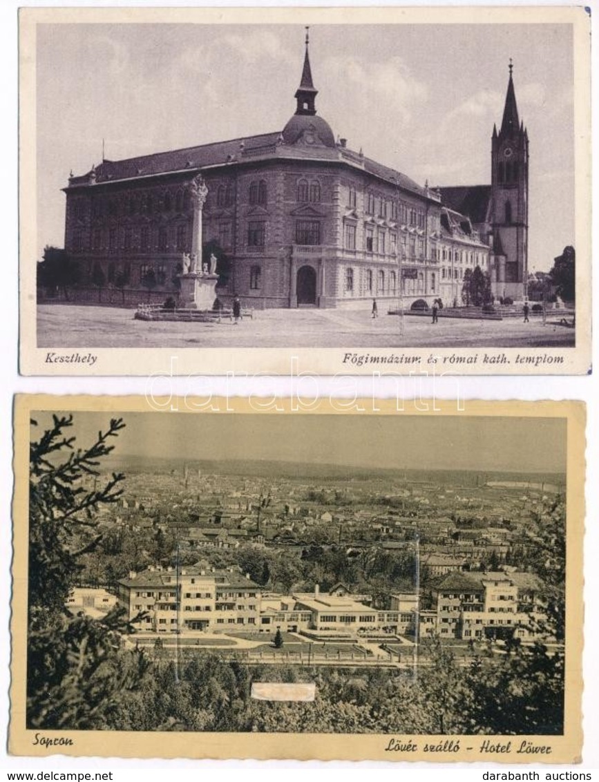 ** * 16 Db RÉGI Magyar Városképes Lap / 16 Pre-1945 Hungarian Town-view Postcards - Non Classés