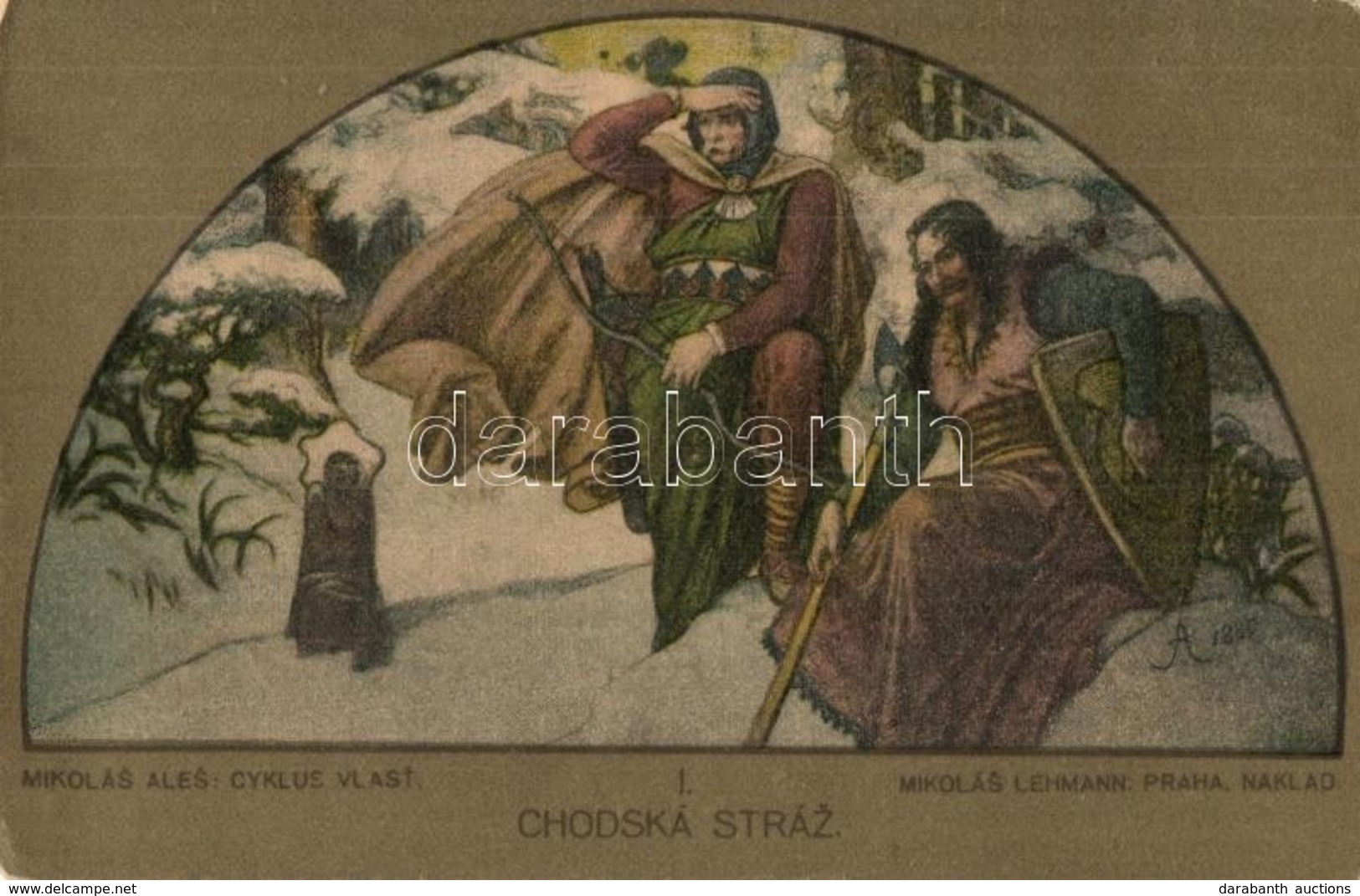 ** 13 Db RÉGI Mikolas Ales Művészlap / 13 Pre-1945 Czech Art Postcard, S: Mikolas Ales - Zonder Classificatie