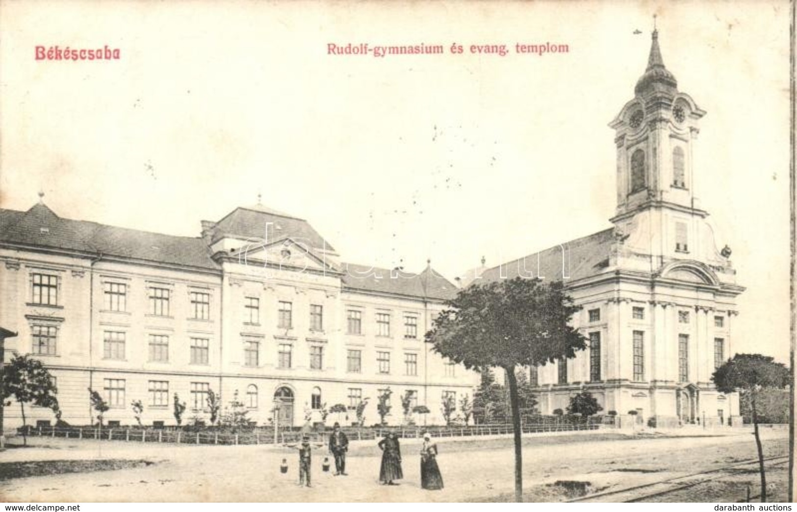 T2 1908 Békéscsaba, Rudolf Gimnázium, Evangélikus Templom - Non Classés