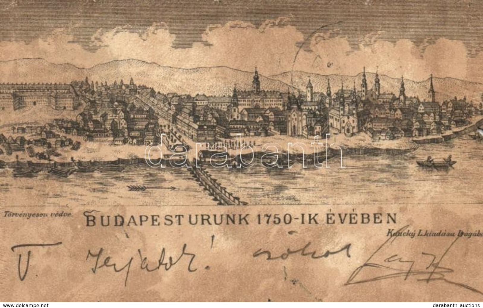 * T2/T3 1900 Budapest, Anno 1750. Kaucky L. Kiadása Prágá (EK)ban III. - Non Classés