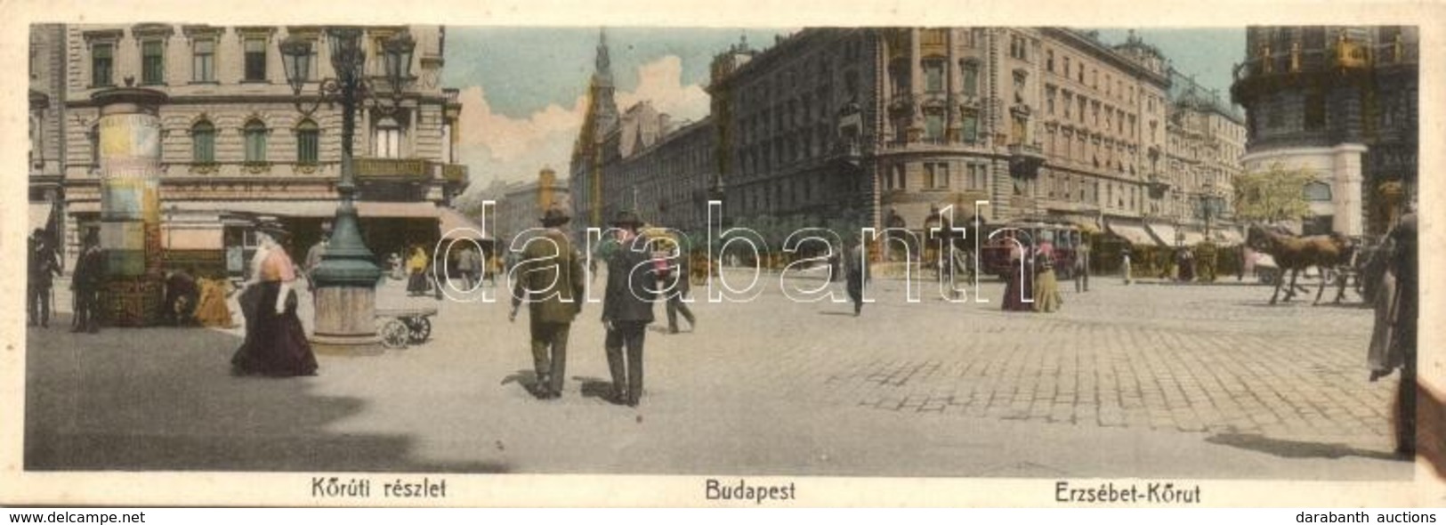 ** T2/T3 Budapest VII. Erzsébet Körút, Hirdetőoszlop, Fogorvosi Intézet, Kávéház, Zálogház. Mosinger R. 8741. Mini Képes - Non Classés