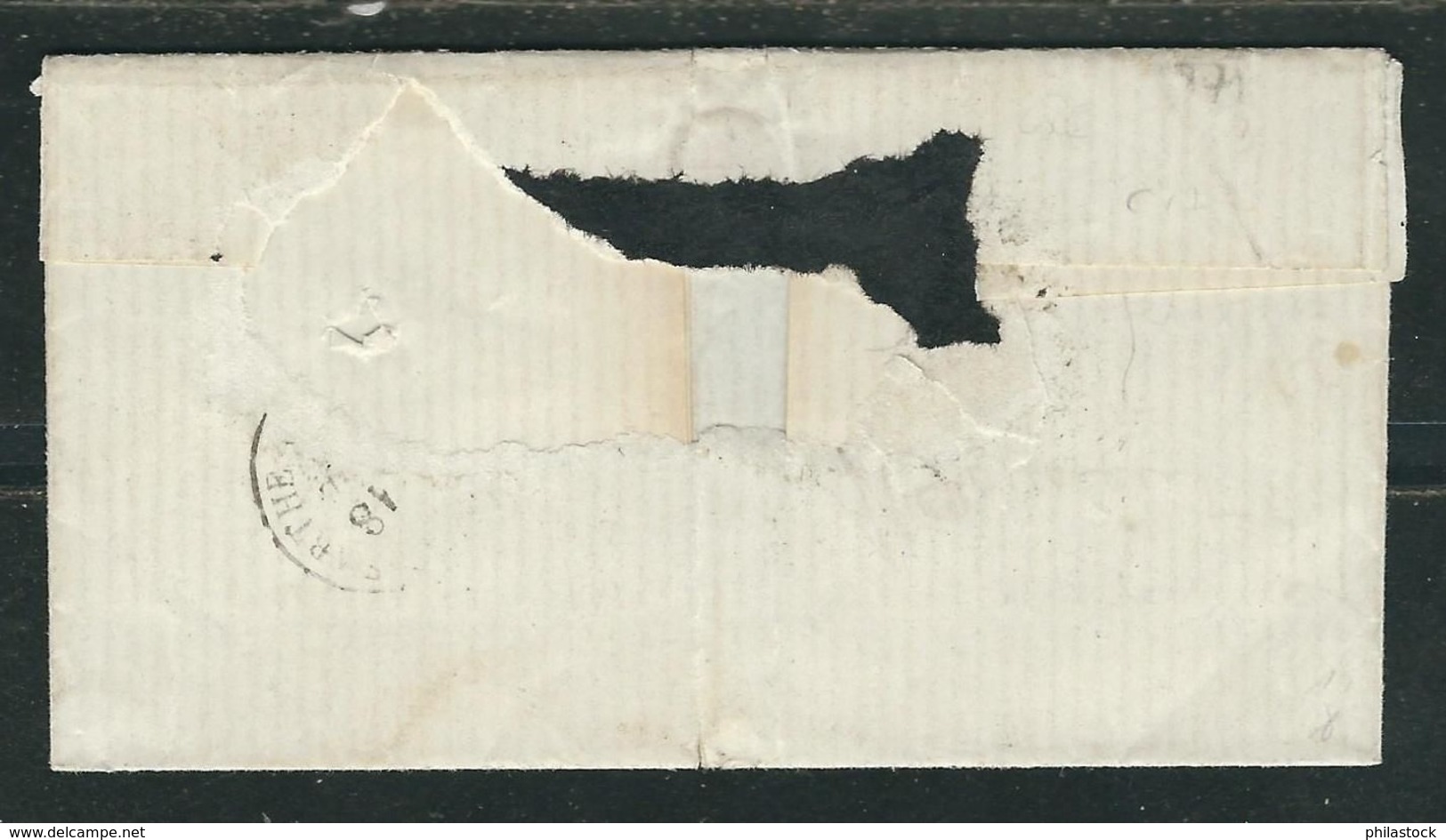 FRANCE  N° 46 S/Lettre Obl. GC 153 Argentan - 1870 Uitgave Van Bordeaux