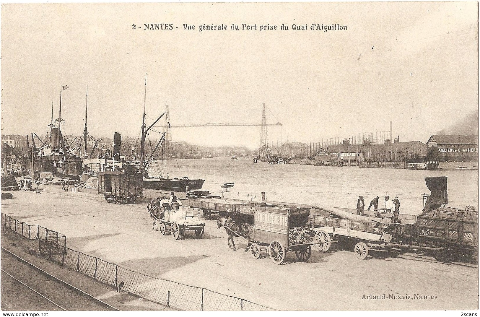 Dépt 44 - NANTES - Vue Générale Du Port Prise Du Quai D'Aiguillon - Déménagements Alfred CHANTREAU - Nantes