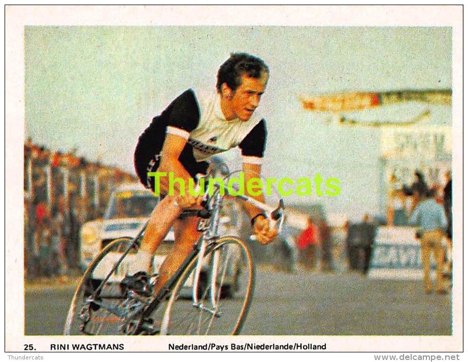 CHROMO VIGNETTE CYCLISME 8 Cm X 6 Cm  No  25 RINI WAGTMANS NEDERLAND PAYS BAS - Wielrennen