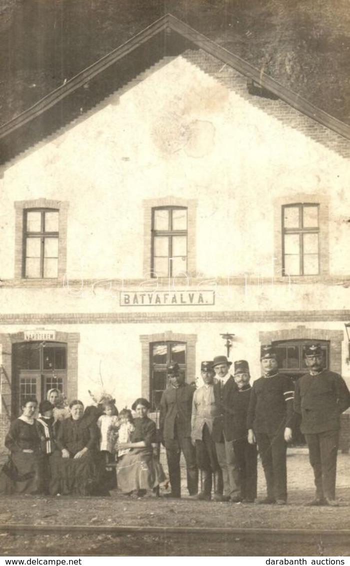 T3 Battuca, Bátyafalva, Batuta; Vasútállomás, Vasutasok, Váróterem / Bahnhof / Railway Station, Railwaymen, Waiting Room - Non Classés