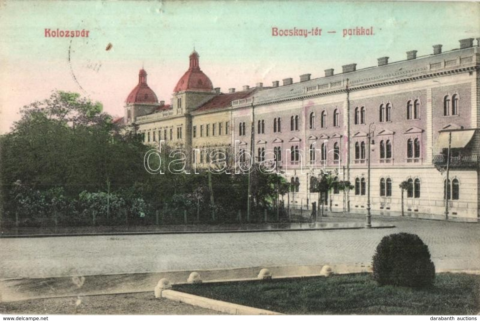 T2 1909 Kolozsvár, Cluj; Bocskay Tér, Park, Újhelyi és Boros Kiadása / Square, Park - Non Classés