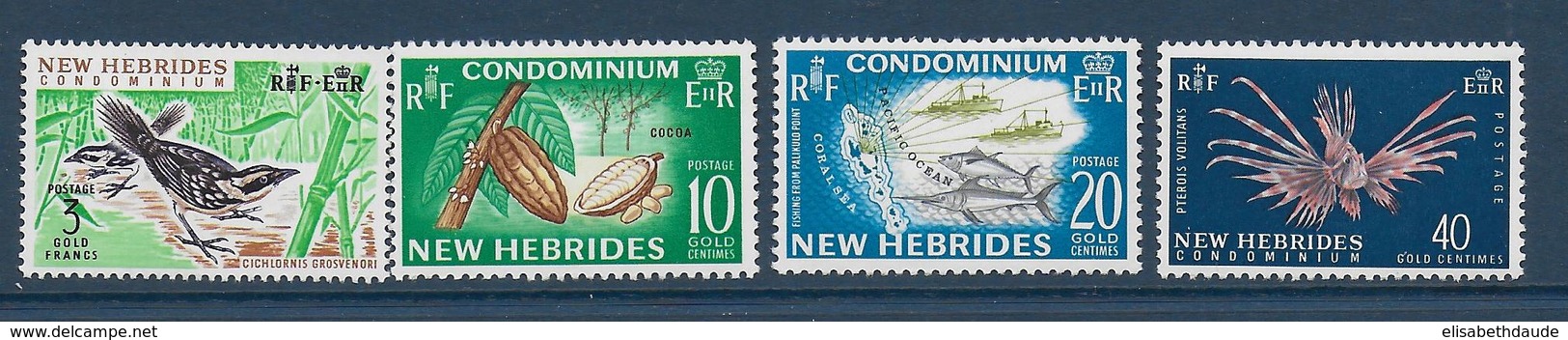 HEBRIDES - YVERT N° 219/222 ** MNH - COTE = 31 EUR. - FAUNE ET FLORE - - Unused Stamps