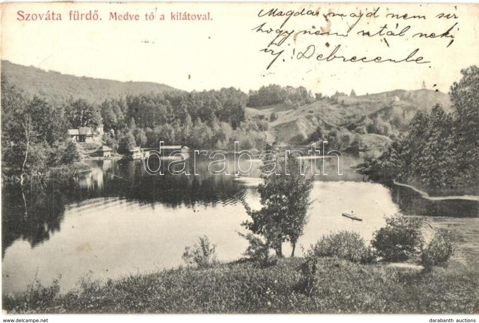 Szovátafürdő, Baile Sovata; Medve Tó, Sóhegy - 3 Db Régi Képeslap / Lake, Mountain - 3 Pre-1945 Postcards - Non Classés