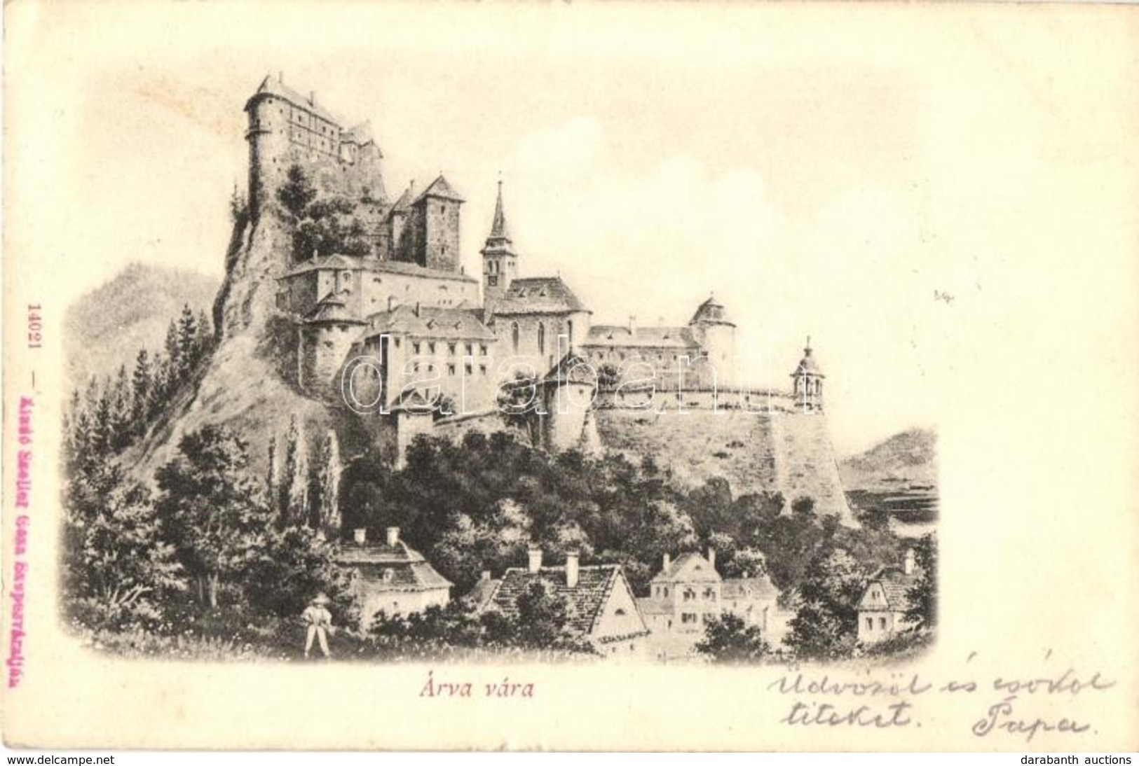 T2/T3 1902 Árvaváralja, Oravsky Zámok (od Juhovychodu); Árva Vára, Kastély. Kiadja Szeller Géza / Schloss Árva / Castle  - Non Classés