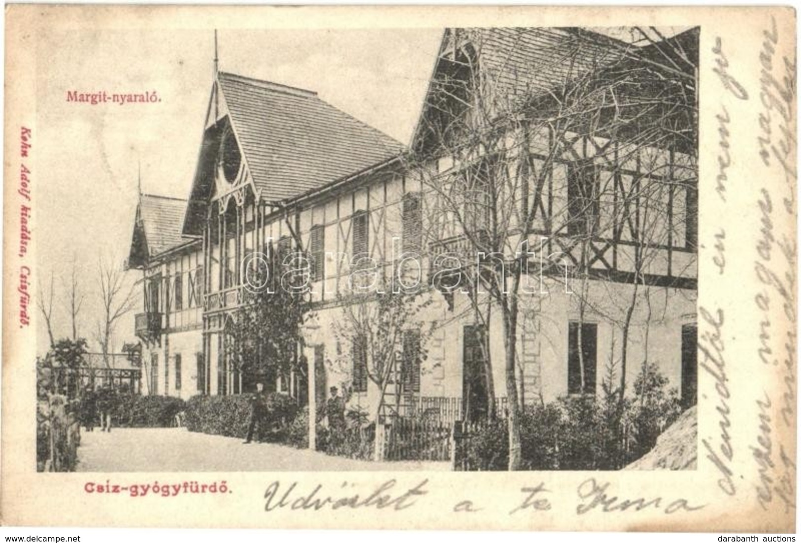 T2 1906 Csíz-gyógyfürdő, Cíz Kúpele; Margit Nyaraló, Kohn Adolf Kiadása / Villa - Non Classés