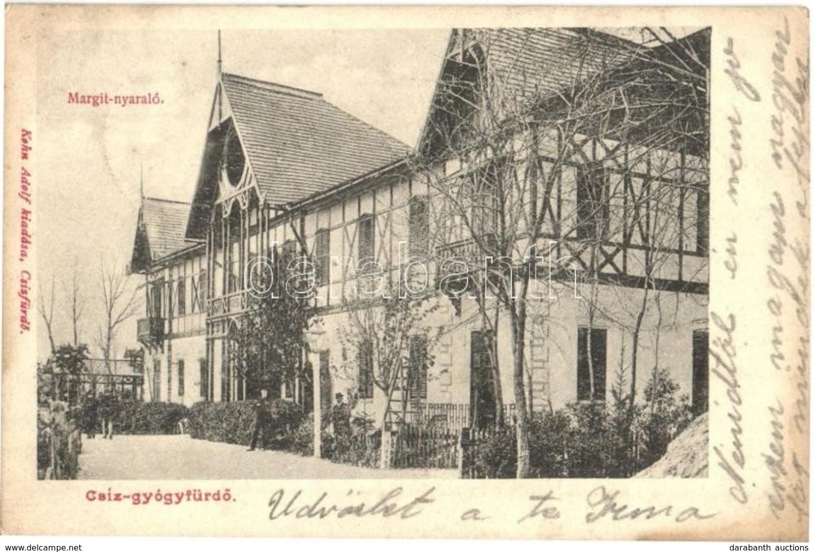 T2 1906 Csíz-gyógyfürdő, Cíz Kúpele; Margit Nyaraló, Kohn Adolf Kiadása / Villa - Unclassified