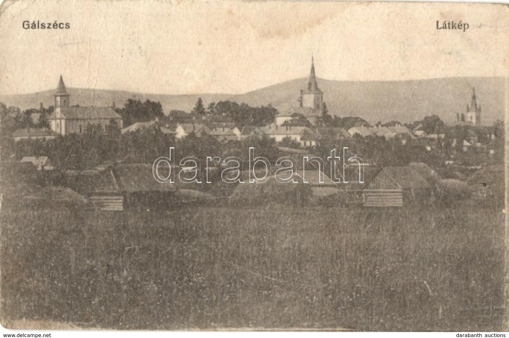 * T2/T3 Gálszécs, Secovce; Látkép, Templomok / General View, Churches (EK) - Non Classés