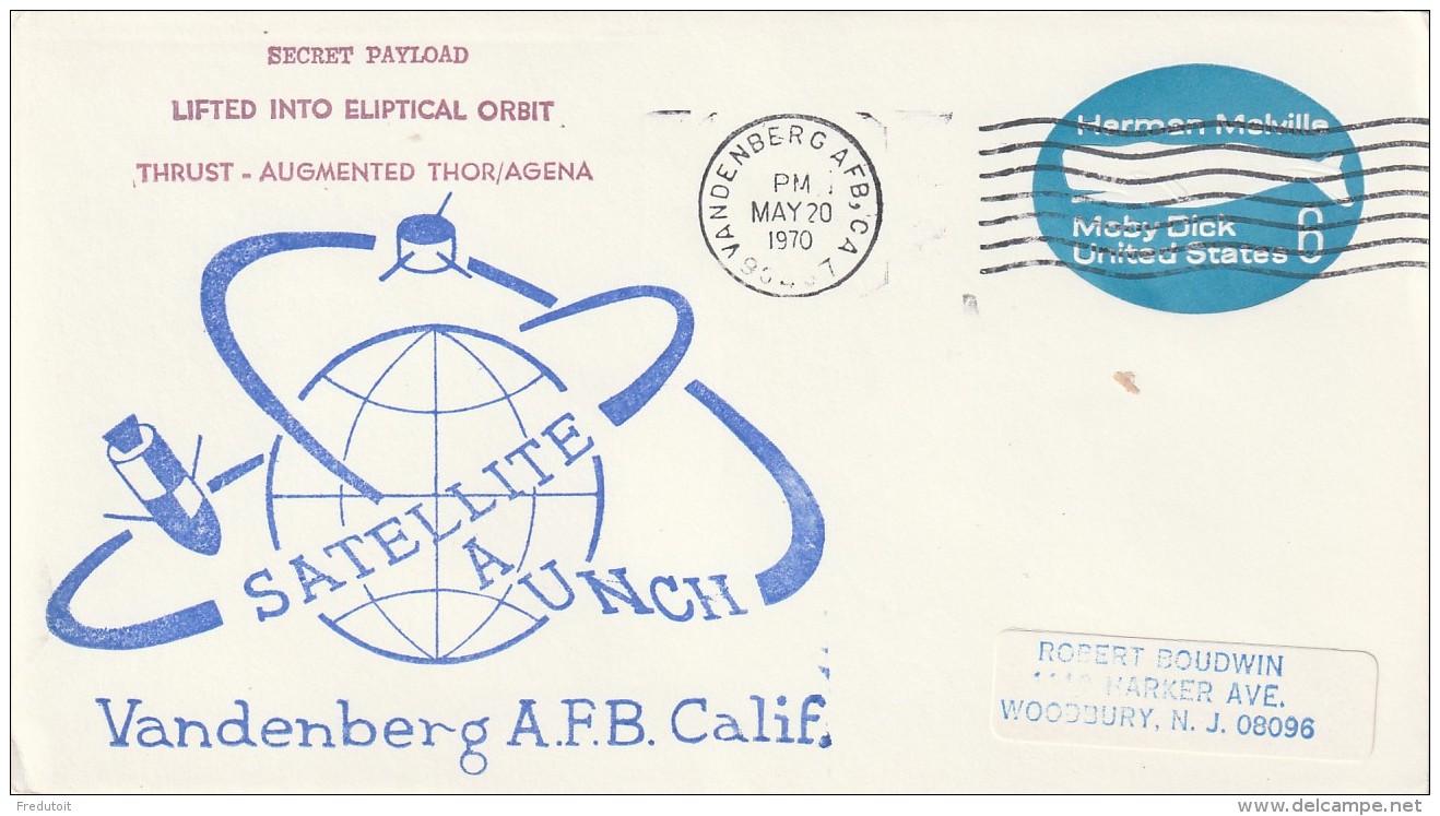 ESPACE - LETTRE - Wandenberg AFB,  20/05/1970 - SATELLITE - United States