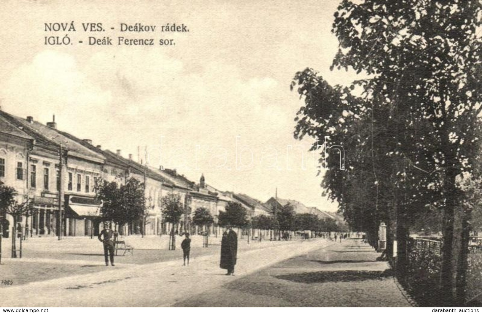 * T2 Igló, Iglau, Spisská Nová Ves; Deákov Rádek / Deák Ferenc Sor, üzletek / Street View, Shops - Non Classés