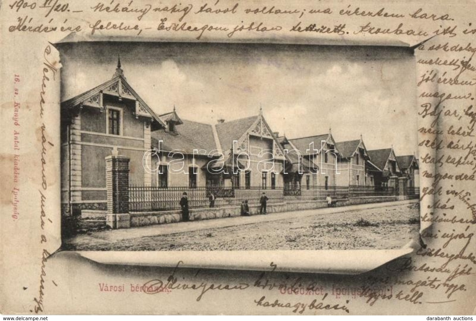 * T2/T3 1900 Ipolyság, Sahy; Városi Bérházak. Kiadja Kanyó Antal 16. Sz. / Tenement Houses (EK) - Non Classés