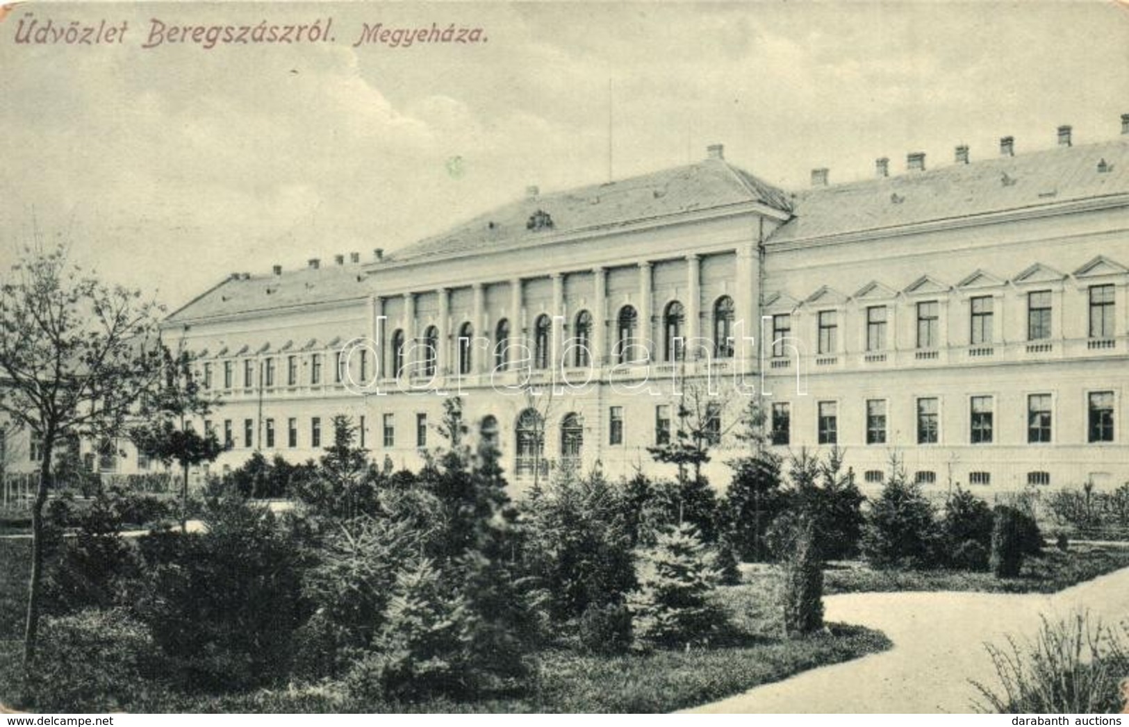 T2/T3 Beregszász, Berehove; Megyeháza. W. L. Bp. 6052. / County Hall (EK) - Non Classés