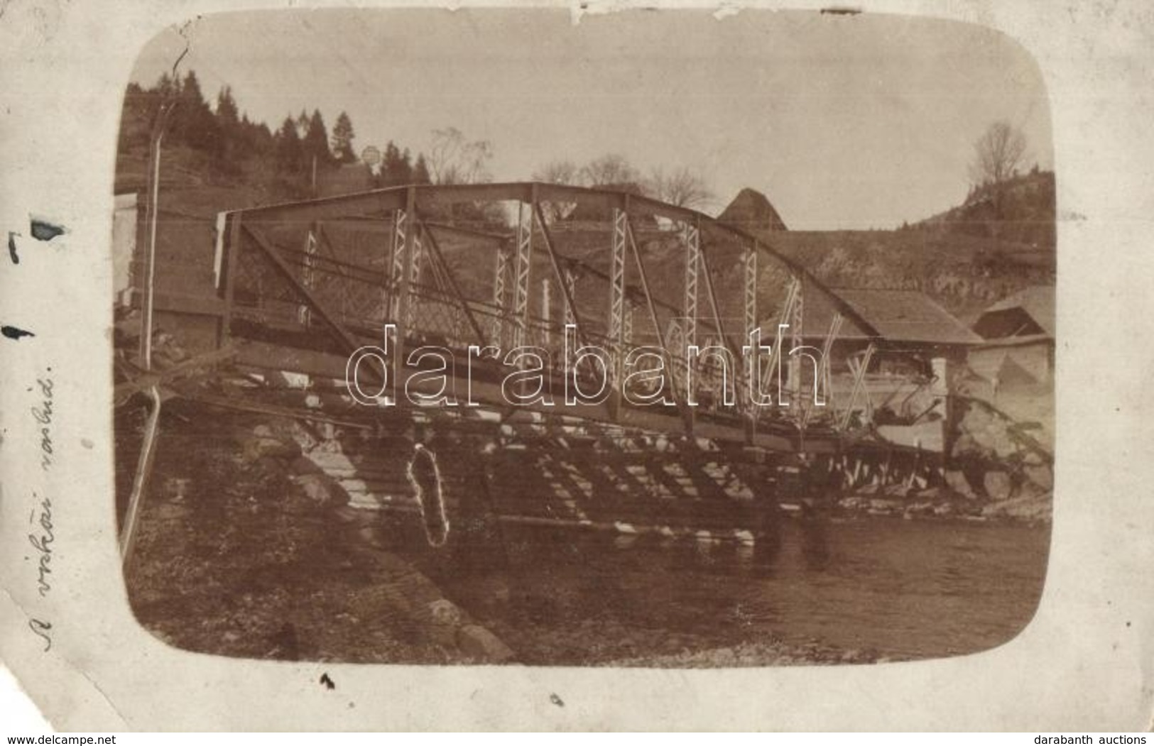 T4 Ökörmező, Vízköz, Szojmi; Vashíd / Iron Bridge, Photo + K. U. K. Ettapenstations Commando Ökörmező (EB) - Non Classés