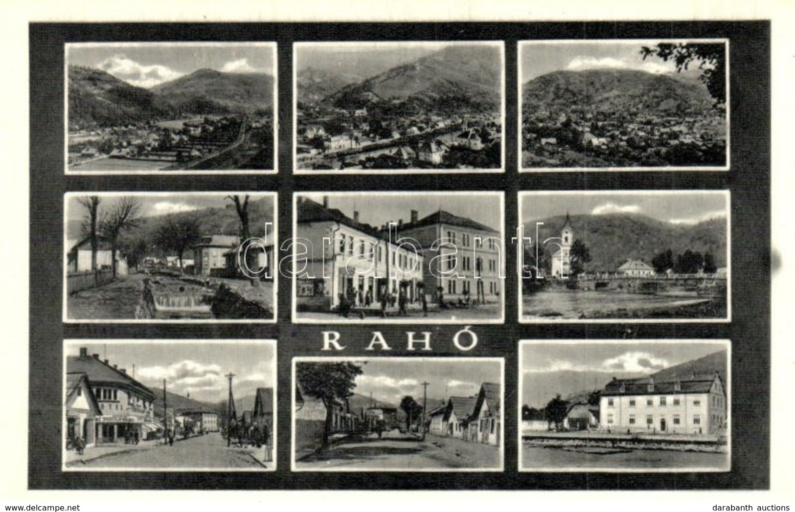 ** * Rahó, Rakhiv; Látkép, Tisza Híd - 3 Db Régi Képeslap / General View, Bridge - 3 Pre-1945 Postcards - Non Classés