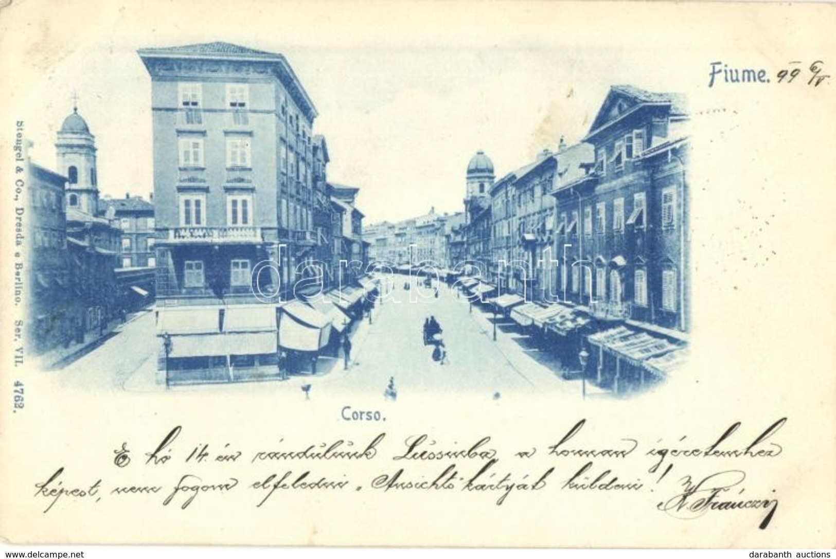 T2/T3 1899 Fiume, Corso / Street View (EK) - Non Classés