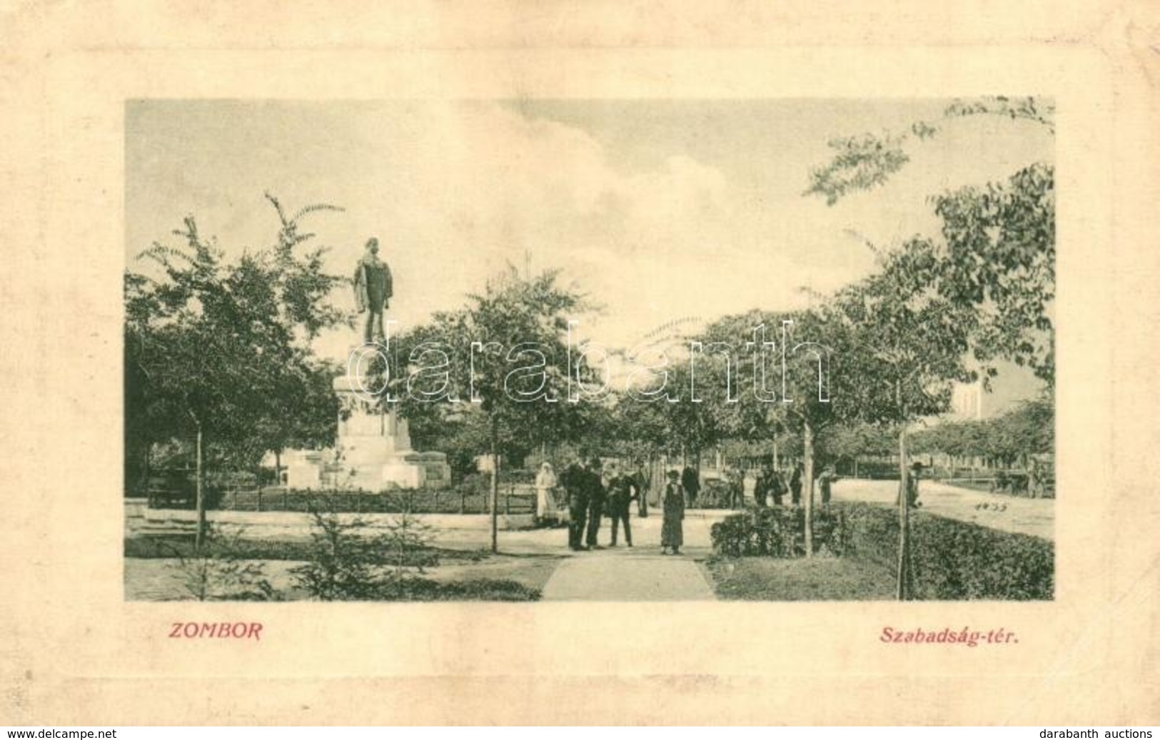 T3 Zombor, Sombor; Szabadság Tér, Schweidel Szobor. W. L. Bp. 3470. /  Liberty Square, Statue (EB) - Non Classés