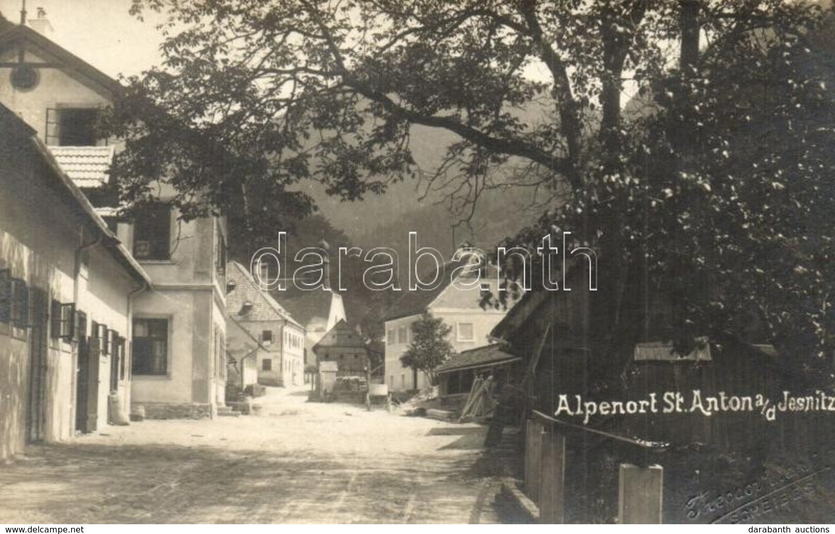 * T2 Sankt Anton An Der Jeßnitz, Alpenort St. Anton A. D. Jesnitz; Street View, Church. Theodor Mark Photo - Non Classés