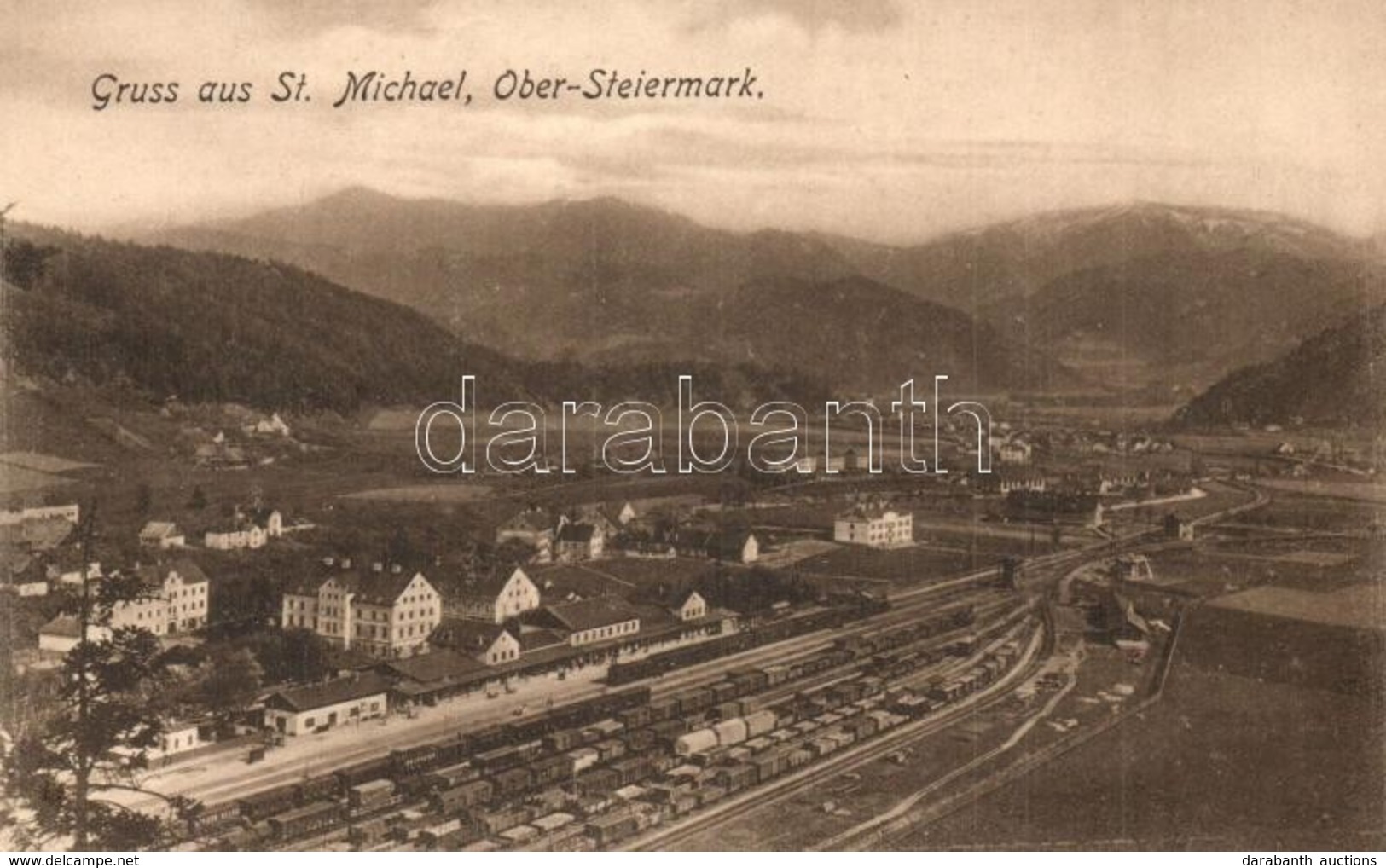 ** T2 Sankt Michael In Obersteiermark, Bahnhof. Verlag K. Goritschnig / Railway Station, Wagons, Locomotive - Non Classés