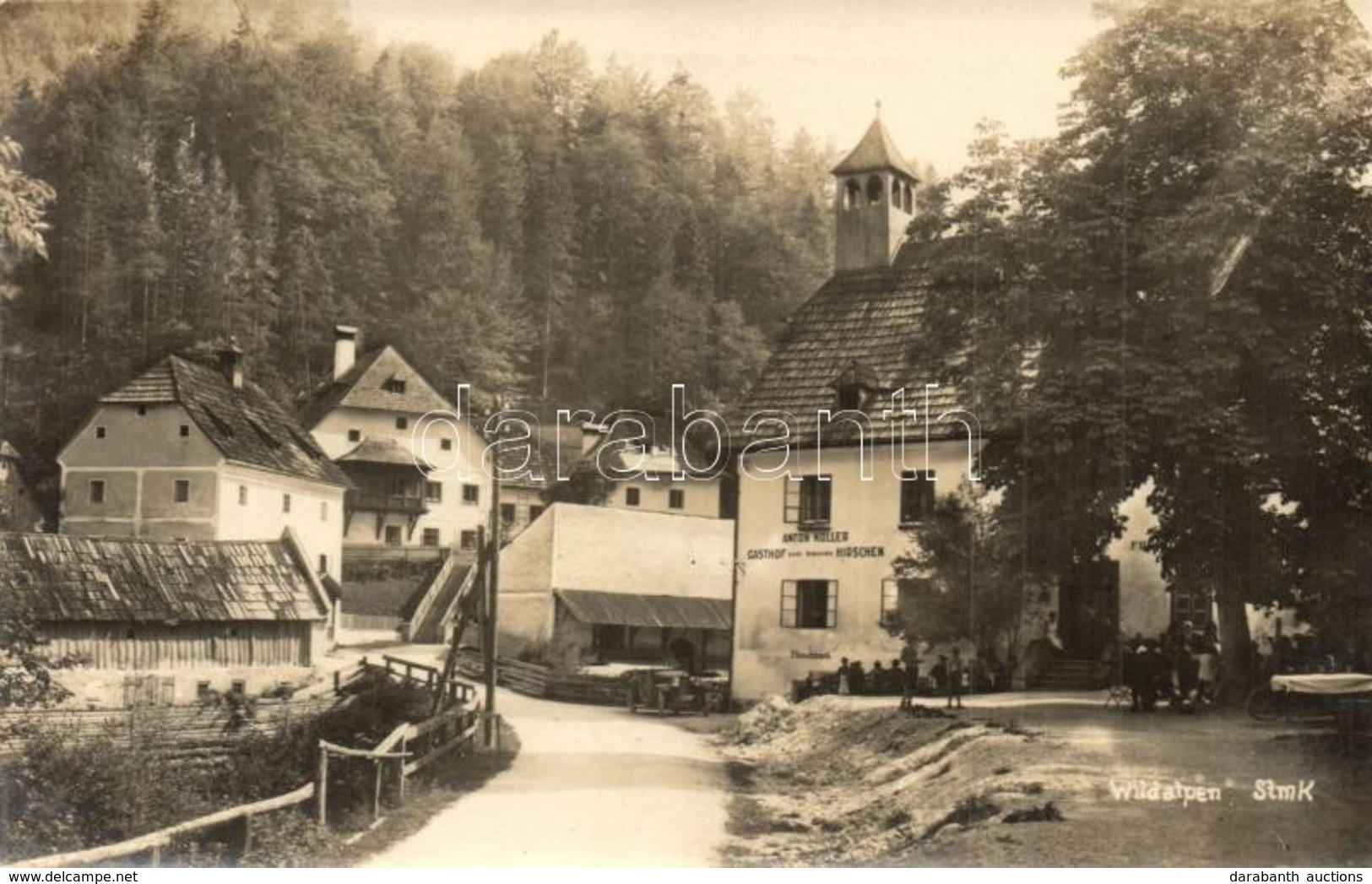 T2 Wildalpen, Anton Koller Gasthof Zum Braunen Hirschen / Anton Koller's Inn, Hotel And Restaurant, Street View, Automob - Non Classés