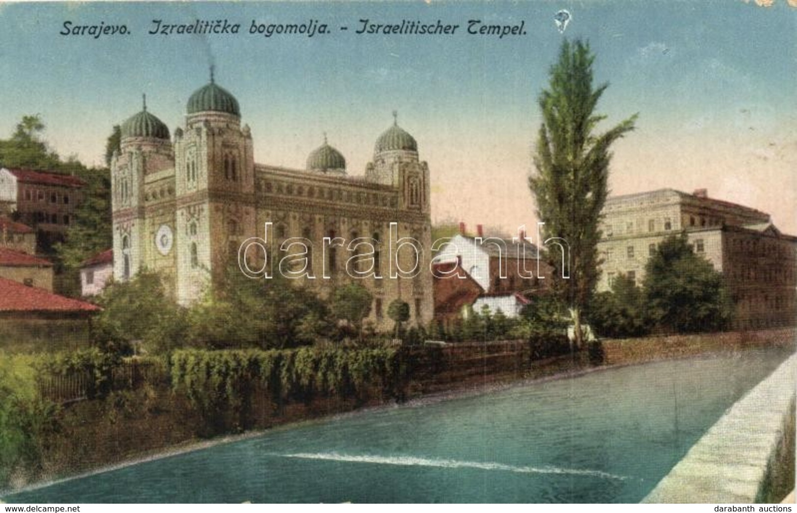 T2/T3 Sarajevo, Izraeliticka Bogomolja / Israelitischer Tempel / Synagogue + K.u.K. Feldpost (EK) - Non Classés