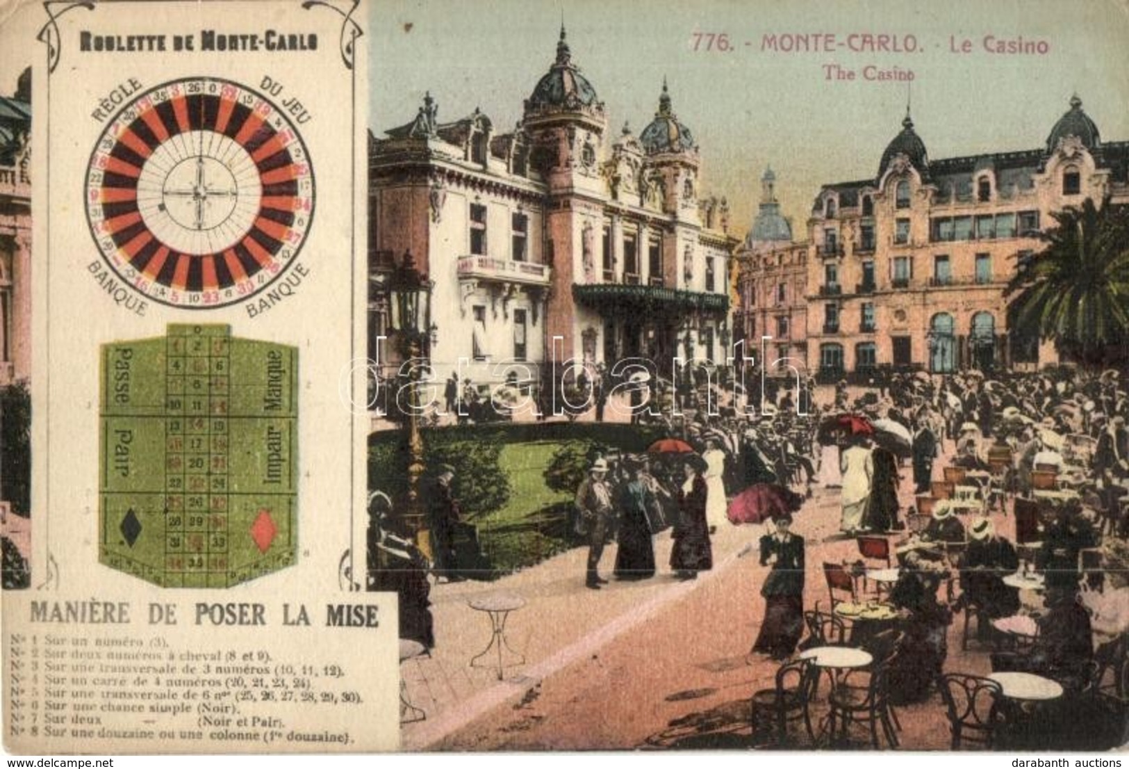 ** T2/T3 1899 Monte Carlo, Casino, Roulette (EK) - Unclassified