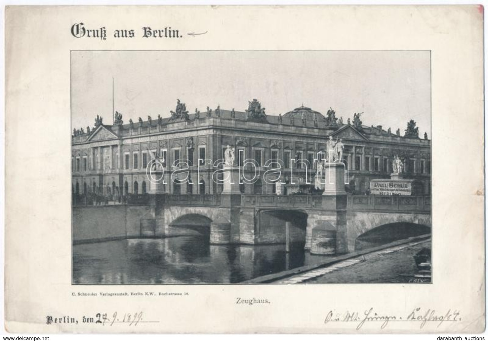 * T3 1899 Berlin, Zeughaus; C. Schneider Verlanganstalt, Riesenpostkarte 26 × 18 Cm / Giant Postcard (winzige Risse / Sm - Non Classés