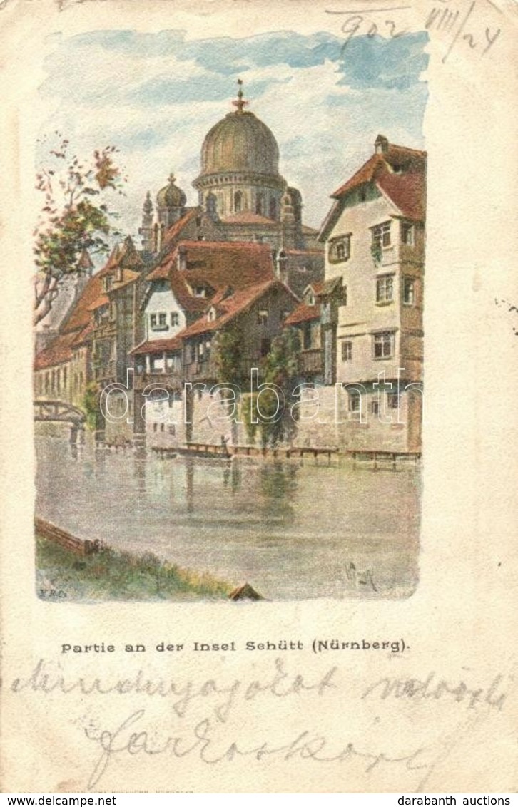 T2/T3 Nürnberg, Nuremberg; Insel Schütt / Island (wet Damage) - Non Classés