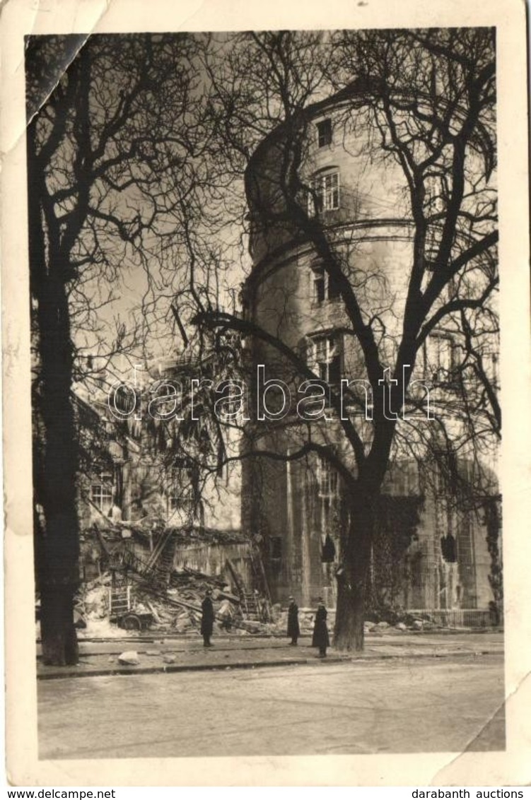 T3 1932 Stuttgart, Altes Schloss Nach Dem Grossen Feuer / Old Castle After The Great Fire, Damaged Castle , Photo (EB) - Non Classés