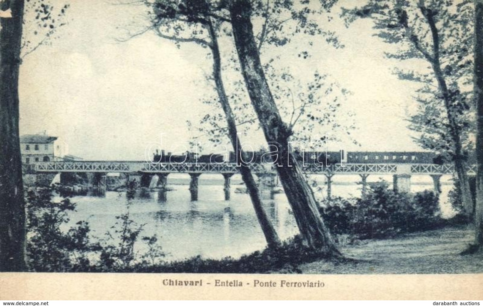 * T2 Chiavari, Entella, Ponte Ferroviario. E. Simoni / Railway Bridge, Locomotive - Unclassified