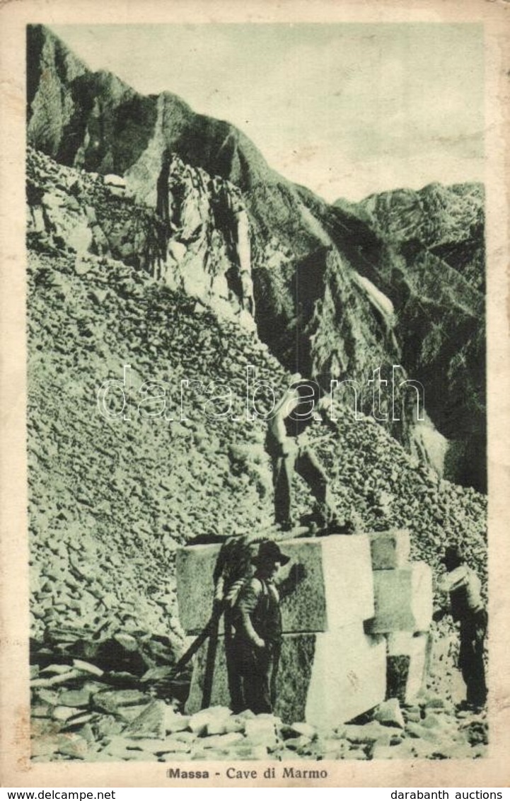* T3 Massa, Cave Di Marmo. Ediz. Ditta Romualdo Zannoni E C. / Marble Quarry, Workers (EB) - Non Classés