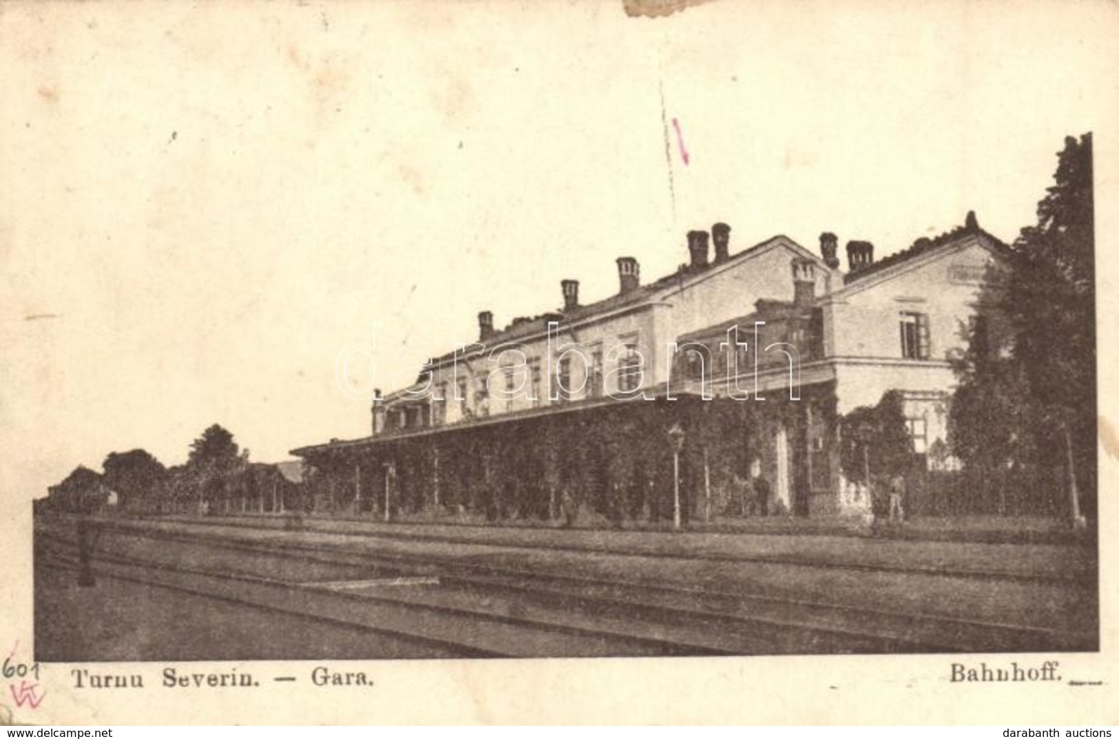 T2/T3 Turnu Severin, Szörényvár; Bahnhof / Vasútállomás / Railway Station + 1917 K.u.K. Reservespital Karansebes (EK) - Non Classés