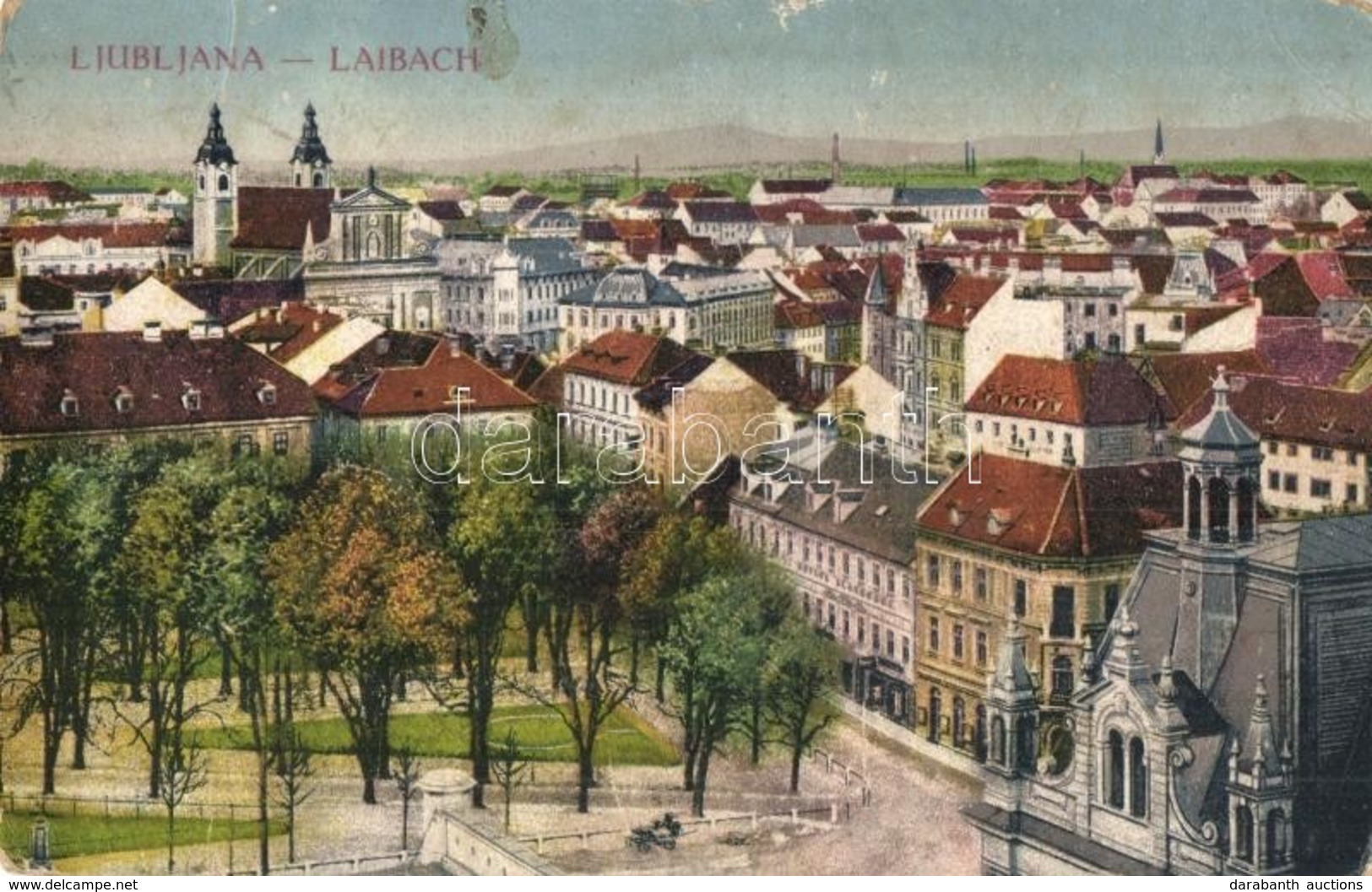 * T3 Ljubljana, Laibach; Panorama View  (worn) - Unclassified