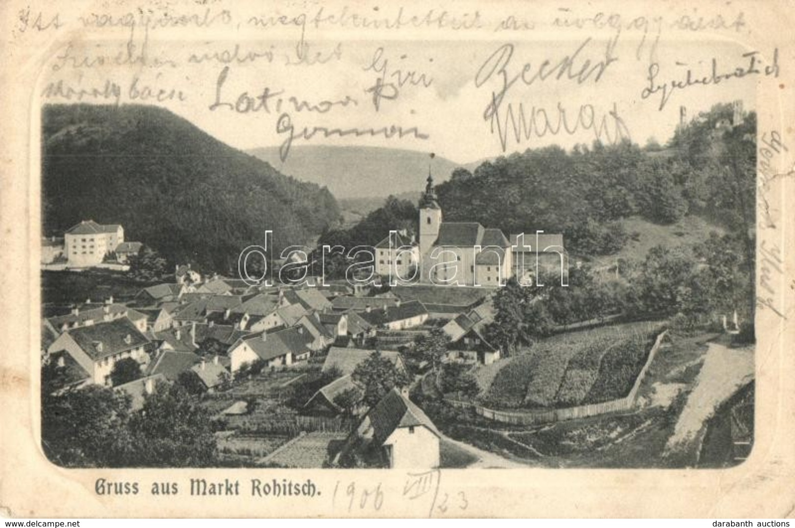 T4 1906 Rogatec, Rohitsch; General View, Church. Verlag Martinic (b) - Unclassified