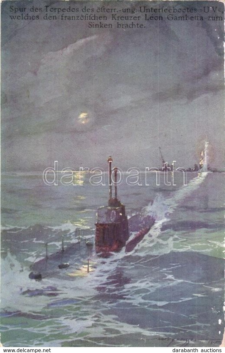 ** T2 Spur Des Torpedos Des österr.-ung. Unterseebootes U V (SM U-5), Welches Den Französischen Kreuzer Léon Gambetta Zu - Non Classés