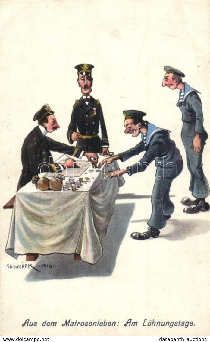 ** T2 Aus Dem Matrosenleben: Am Löhnungstage / Austro-Hungarian Navy K.u.K. Kriegsmarine Humorous Mariner Art Postcard.  - Zonder Classificatie