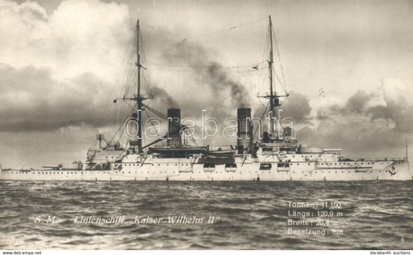 ** T1/T2 SM Linienschiff Kaiser Wilhelm II / German Navy - Non Classés