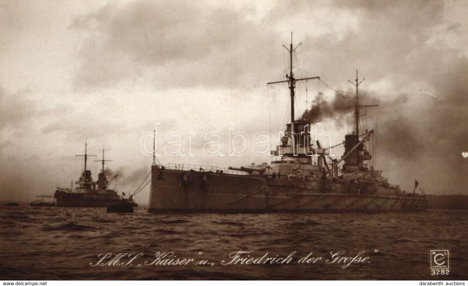 ** T1/T2 SMS Kaiser Und Friedrich Der Grosse; Kunstverlag Ludwig Carstens / German Battleships - Non Classés