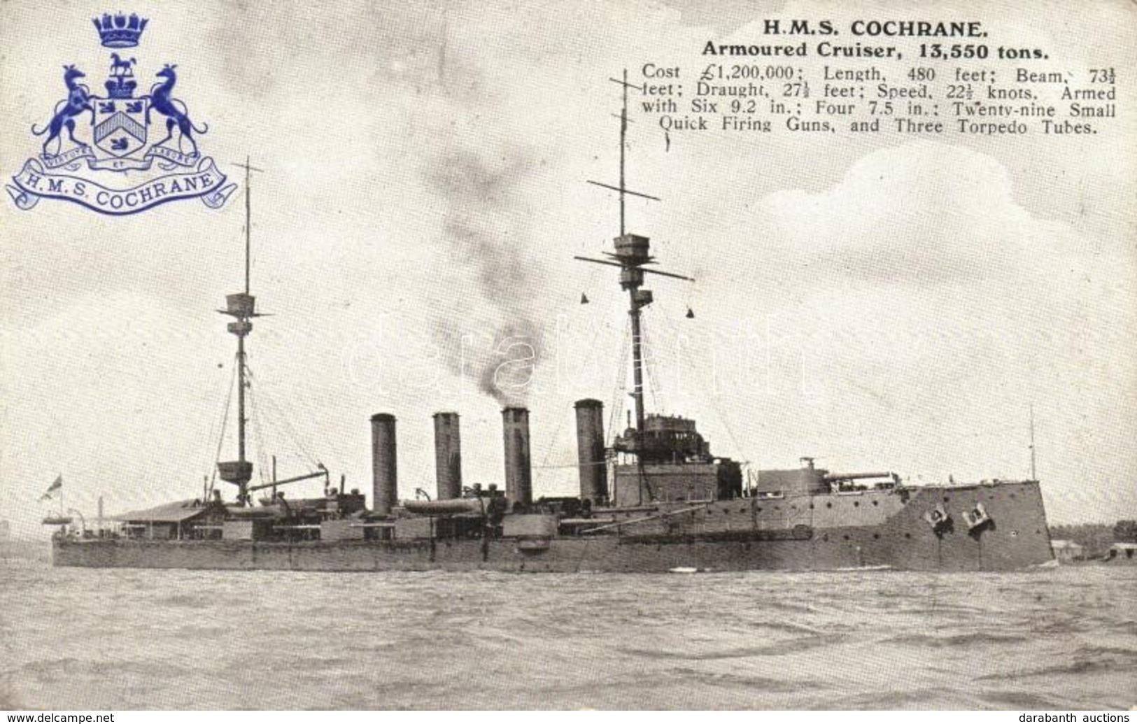 ** T2/T3 HMS Cochrane British Royal Navy Armoured Cruiser (EK) - Unclassified