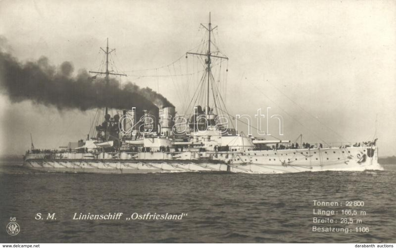 ** T1 SM Linienschiff Ostfriesland / German Navy - Unclassified