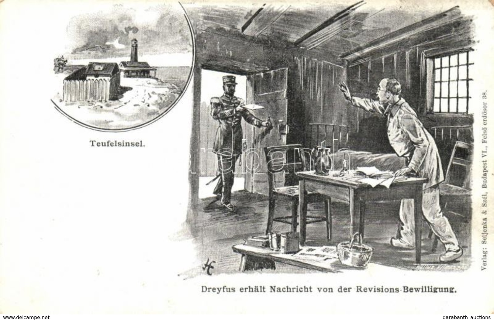 ** T2/T3 Dreyfus Erhält Nachricht Von Der Revisions-Bewillingung, Teufelinsel; Verlag Seljenka & Szél / The Dreyfus Case - Non Classés