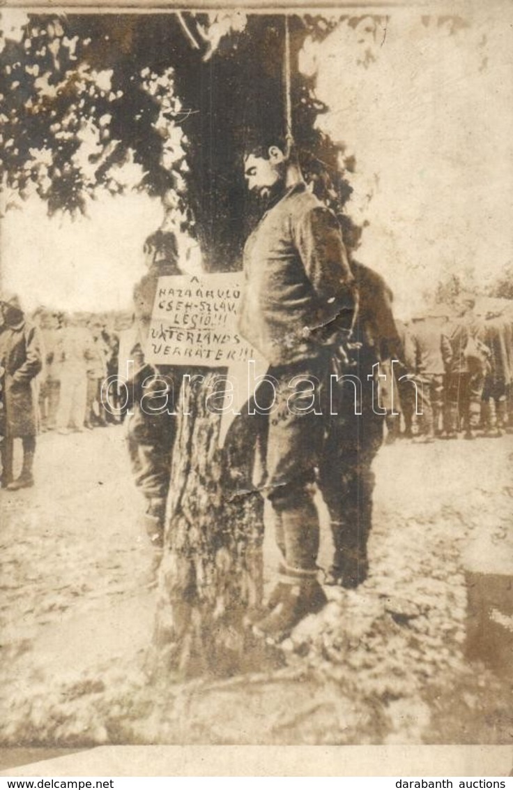 * T2 Felakasztott Cseh-szláv Hazaáruló Légionisták / WWI Hungarian Military,  Executed Traitors From The Czech-Slavic Le - Unclassified