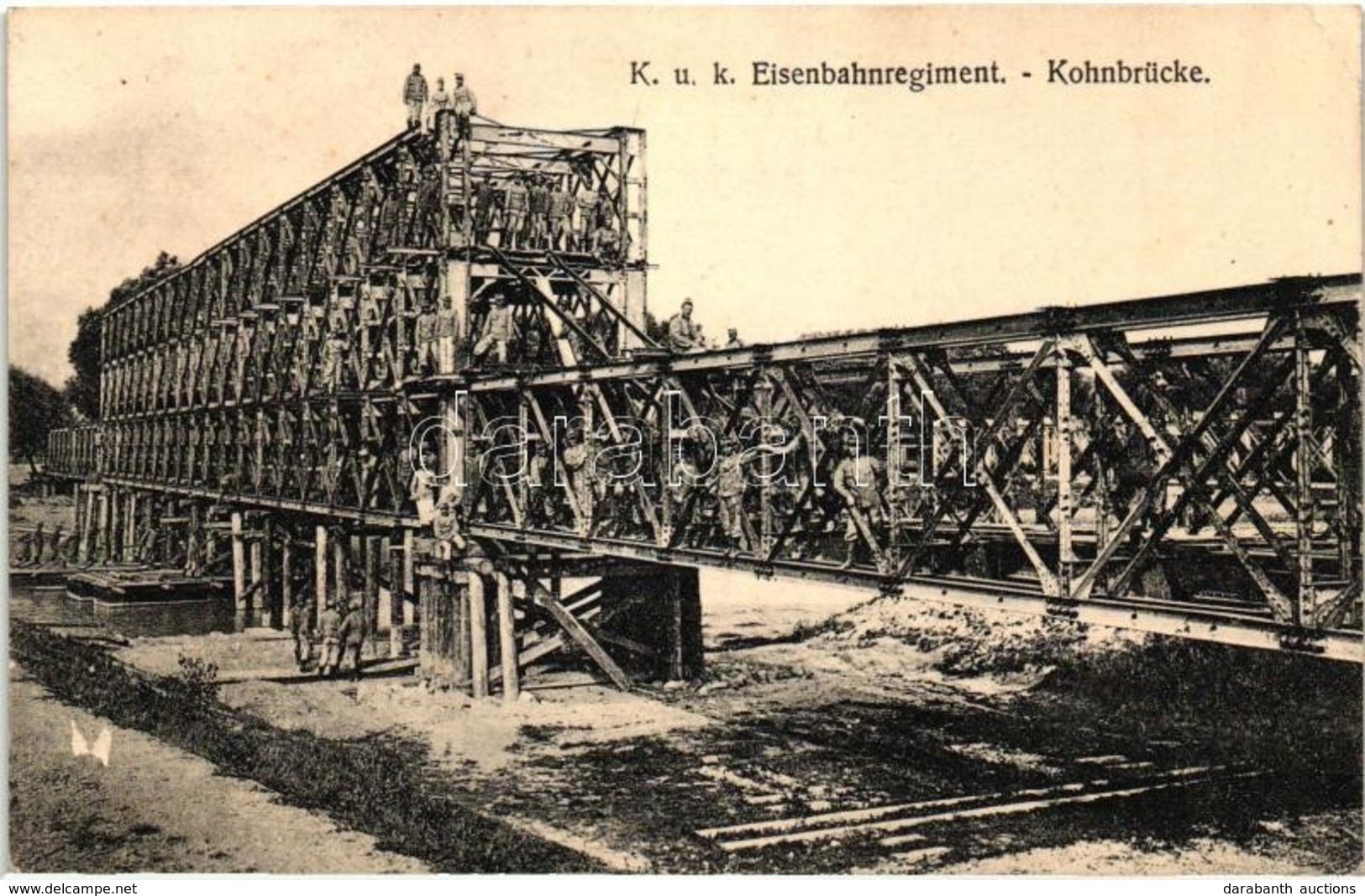 * T2/T3 K.u.K. Eisenbahnregiment. Kohnbrücke. Verlag J. L. K. No. 80. / K.u.K. Military Railroad Regiment, Railway Bridg - Non Classés