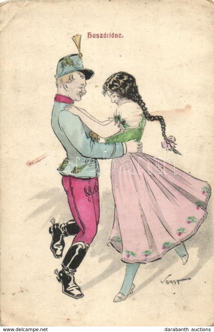 ** T3 Huszártánc / Hungarian Hussar With Girl, Dance, B.J. 856. Bp. S: Varga (fa) - Non Classés